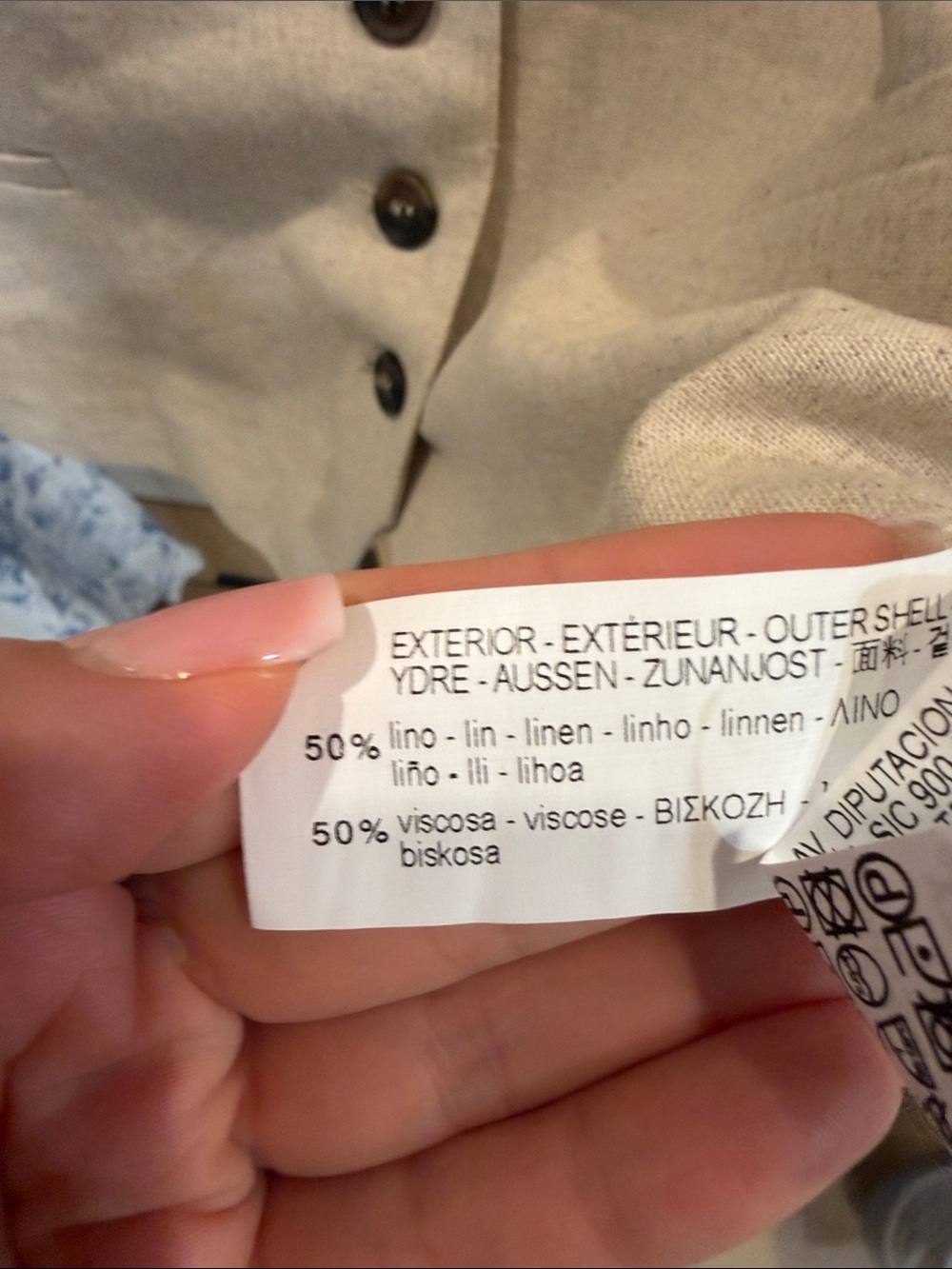 Zara Neutral Beige Button Front Vest - Picture 4 of 4
